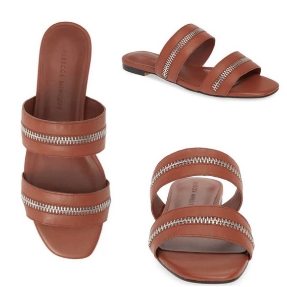 REBECCA Minkoff Marciann Sandal in Acorn Leather - Picture 1 of 7